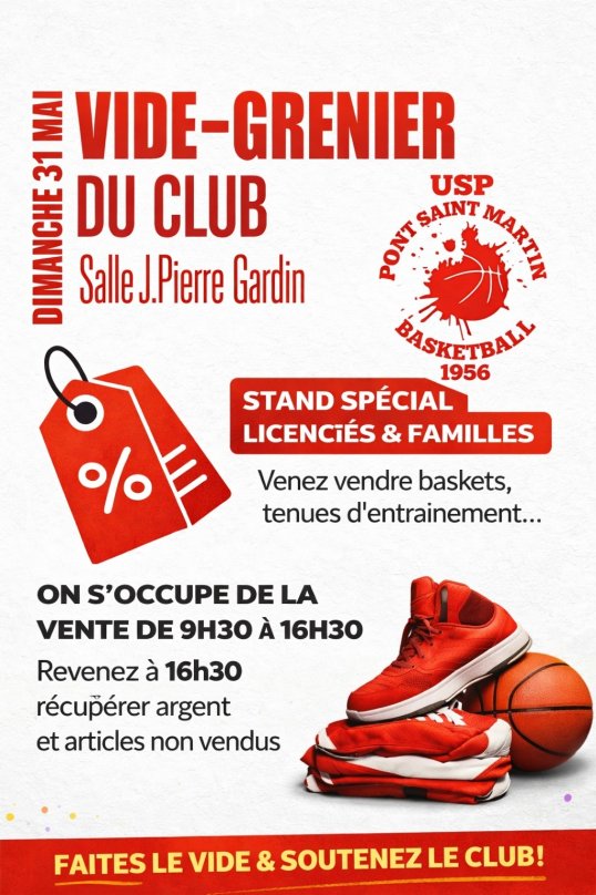 Stand Vide greniers - 31 mai 2026
